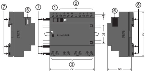 Устройство модуля LOGO!12/24RCо
